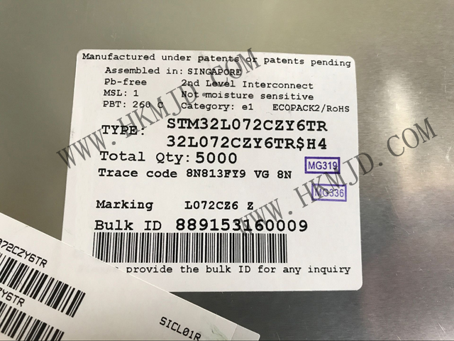 ST 32-bit MCU STM32L072CZY6TR Ultra-low Power Microcontroller