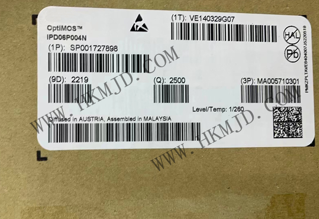 Supply Transistor IPD06P004N P-channel MOSFET 60 V 16.4A 63W PG-TO252-3