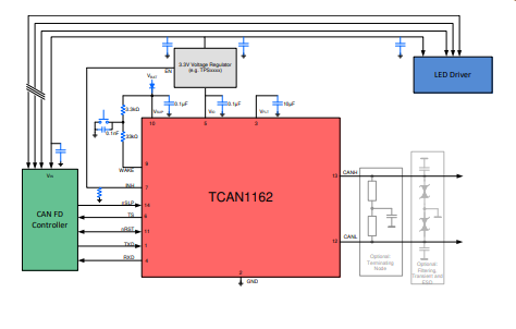 (TI for sale) TCAN1162DMTRQ1 Automotive Self-Powered CAN FD Transceiver with Sleep Mode