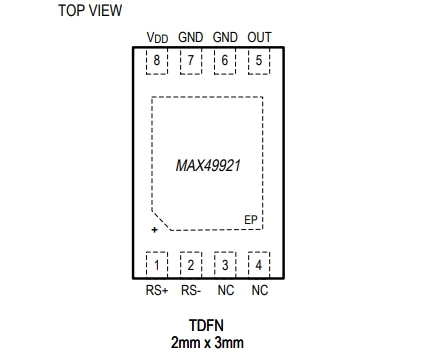 MAX49921TATA/VY Automotive current detection amplifier IC with excellent extended protection