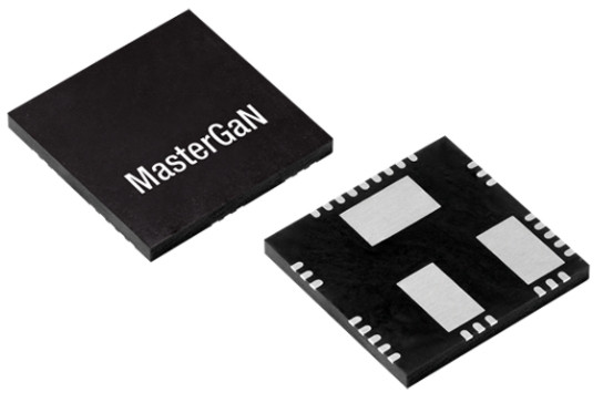 The MASTERGAN4 (ST) features two enhanced GaN HEMTs with high power density 6.5A half-bridge drivers