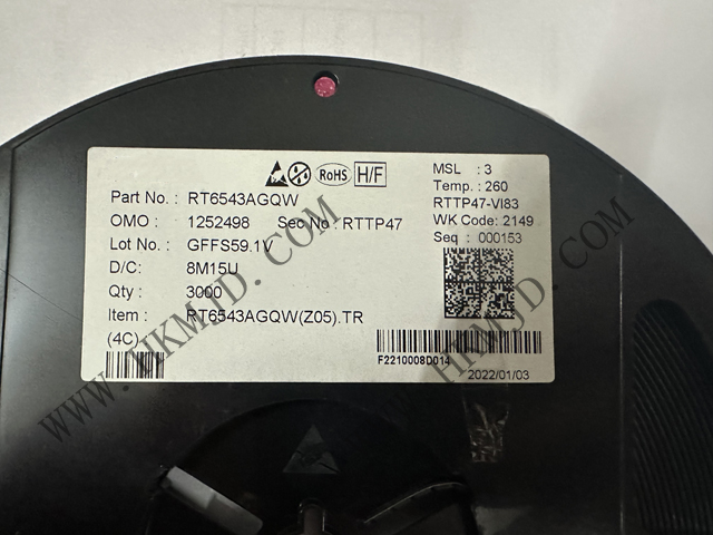 Richtek Power Management IC RT6543AGQW High Efficiency Single Synchronous Buck PWM Controller