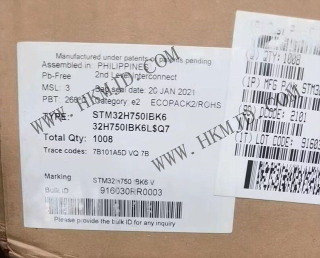Sell STMicroelectronics High Performance MCU STM32H750IBK6 ARM Microcontroller - MCUs