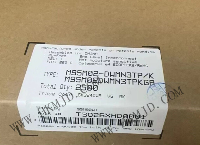 [ST] Read-only memory M95M02-DWMN3TP/K Automotive 2048 Kbit SPI bus with high-speed clock