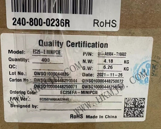 Quectel 4G IoT Module EC25EFA-MINIPCIE LTE Cat 4 Wireless Communication Module