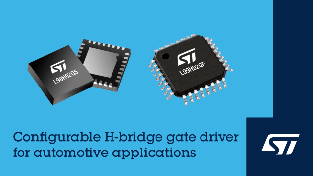 ST's Automotive DC Motor Pre-Driver Simplifies EMI-Optimised Designs