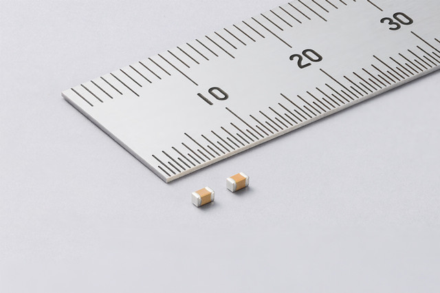 Murata mass-produced the first 1608M multilayer ceramic capacitor