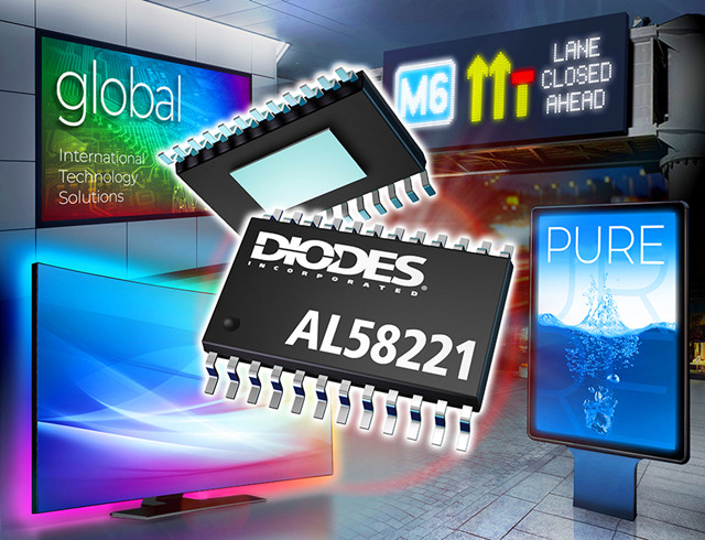 Diodes introduces new 12-channel constant-current LED driver AL58221