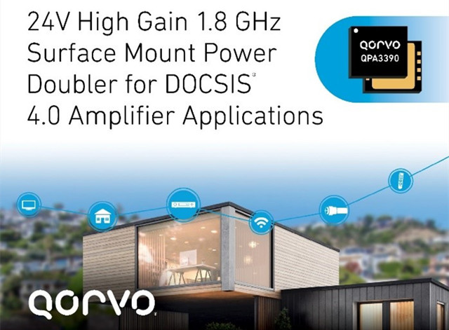 Qorvo introduces QPA3390, a 24 V power multiplier for DOCSIS 4.0