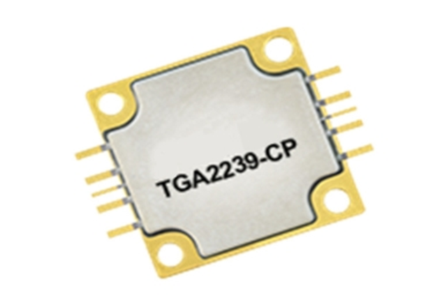 GaN-based 3-stage power amplifier-TGA2239-CP operates in the frequency range of 13.4 – 15.5 5GHz