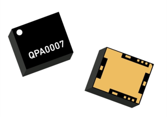 The QPA0007S2 power amplifier is a reconfigurable dual-band GaN MMIC