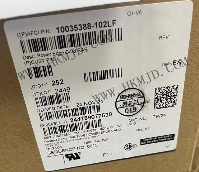 [Amphenol Connectors] Power Edge Card 10035388-102LF CONN EDGE DUAL FML 50POS 0.100