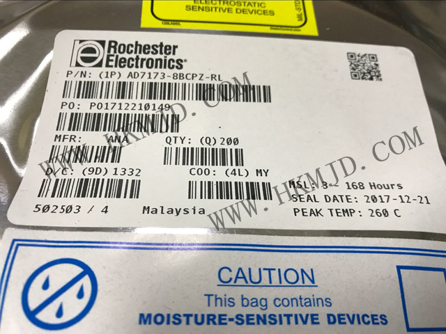 AD7173-8 BCPZ: 8/16-Channel, 31.25kSPS, 24-Bit Sigma-Delta ADC
