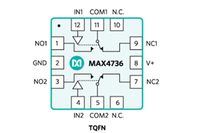MAX4736ETC: Low-Voltage, Single-Supply, Dual SPDT Analog Switch