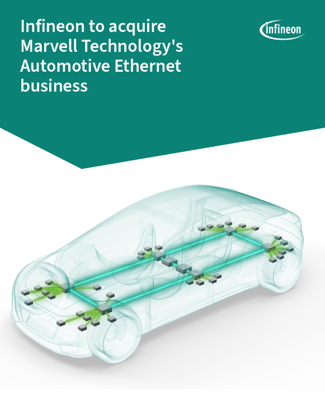Infineon Announces Acquisition Of Marvell's Automotive Ethernet Business For $2.5 Billion