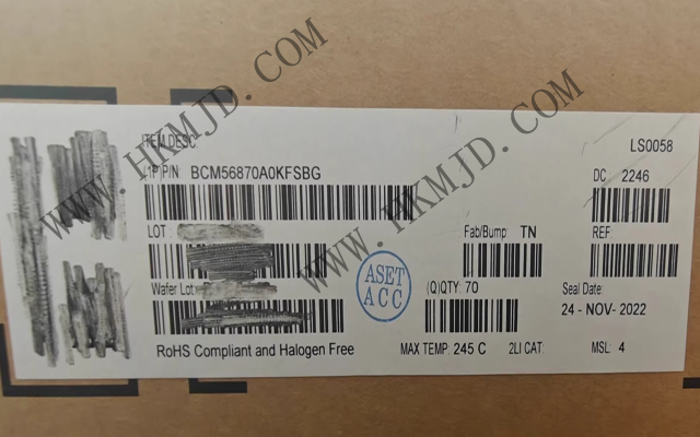 Broadcom Ethernet IC BCM56870A0KFSBG BCM56870 3.2 Tb/s Programmable Multilayer Switch