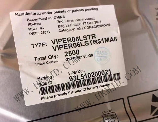 Mingjiada [Supply] ST (VIPER06LSTR) VIPerPlus Offline High Voltage Converter IC