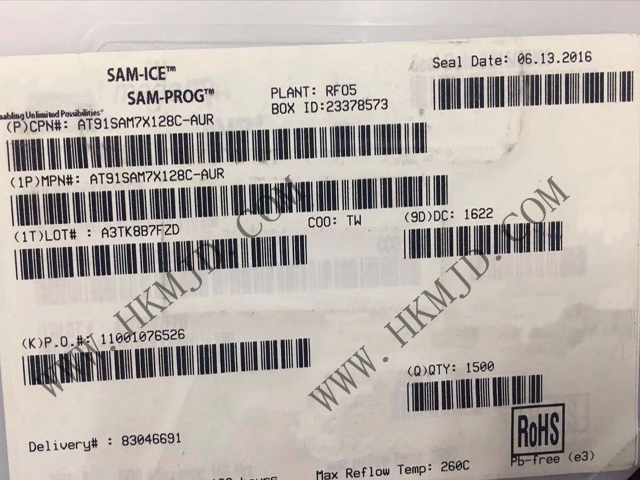 [Microchip] AT91SAM7X128C-AU: Embedded Microcontroller Based on ARM7TDMI Core
