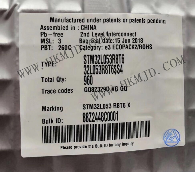 STMicroelectronics [STM32L053R8T6] Ultra-Low Power MCU Based on 32 MHz Arm Cortex -M0 +