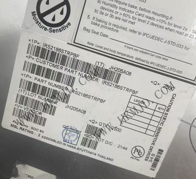 [Supply] IRS2186STRPBF (Infineon) 600V, EiceDRIVER™ High-Side And Low-Side Gate Driver IC