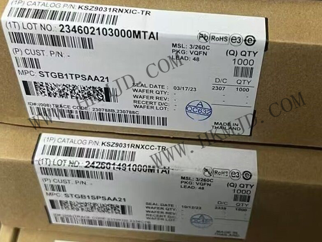 Supply, Recycle [Microchip] KSZ9031RNXIC Gigabit Ethernet Transceiver with RGMII Interface