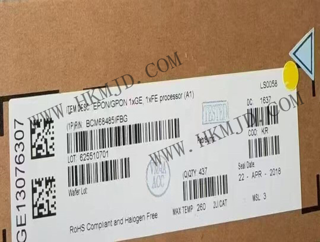Mingjiada Electronics supplies BCM68485IFBG: High-performance network controller and processor IC