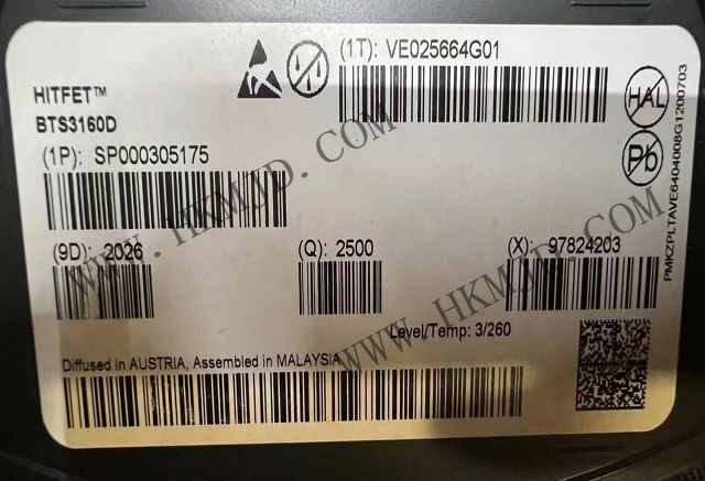 Infineon BTS3160D Single Channel Smart Low-Side Power Switch With Protective Functions