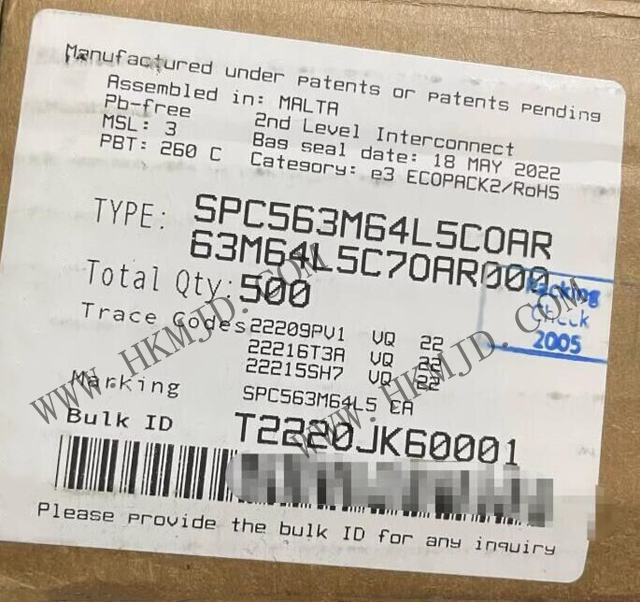 [Supply Chips] SPC563M64L5COAR (ST)  32-Bit Single-Core e200z3 SPC56 Microcontroller IC
