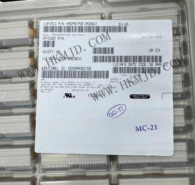 Amphenol Connectors Millipacs® - HM2P87PDF1M0N9LF Backplane Connector, 2 mm Hardness Metric Series