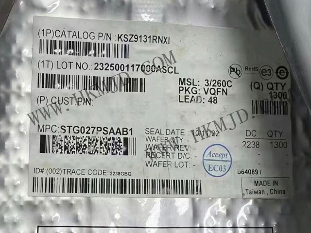 Supply [Microchip] Ethernet IC, Original KSZ9131RNXI Gigabit Ethernet Transceiver
