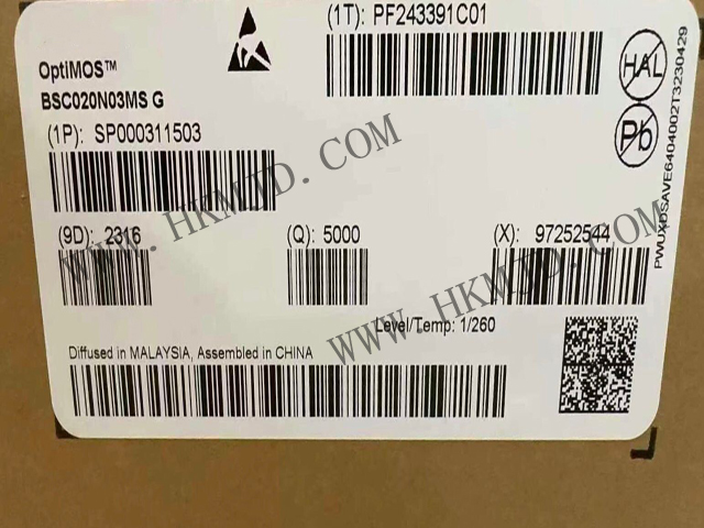 Supply BSC020N03MSG (OptiMOS™ 3M Series) Power MOSFET, 30V