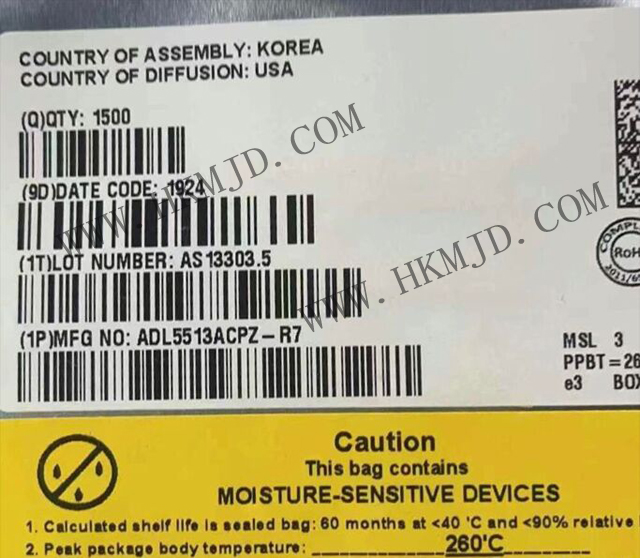 [Supply] ADL5513ACPZ (ADI) RF Power Detectors__80 dB Demodulating Logarithmic Amplifier