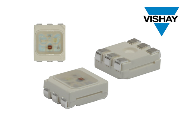 Vishay introduces new tri-color LEDs for interior lighting, RGB display and backlighting