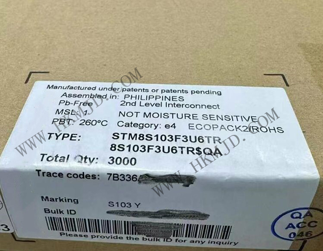 In-stock Supply Of ST STM8S103F3U6TR 8-bit Microcontroller Chips, Genuine Original Products