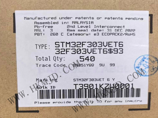 Mingjiada Electronics Original Supply STM32F303VET6 — High-Performance ARM Cortex-M4 Microcontroller
