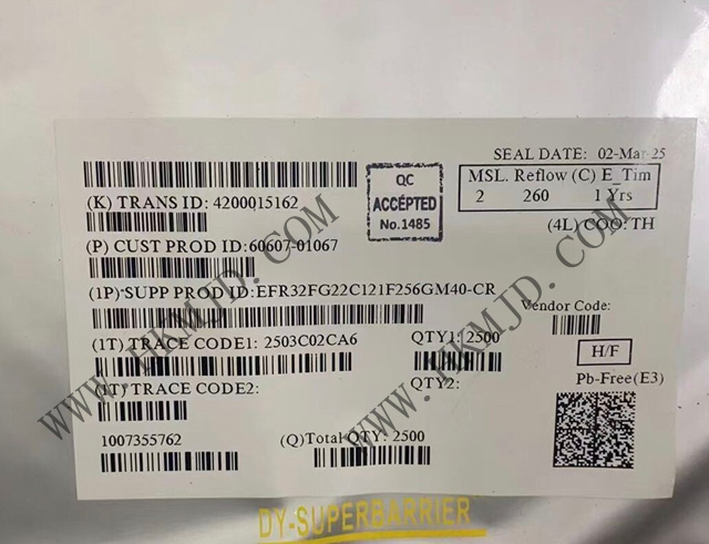 Supply Silicon Labs EFR32FG22C121F256GM40-CR: High-performance 2.4GHz wireless SoC in stock