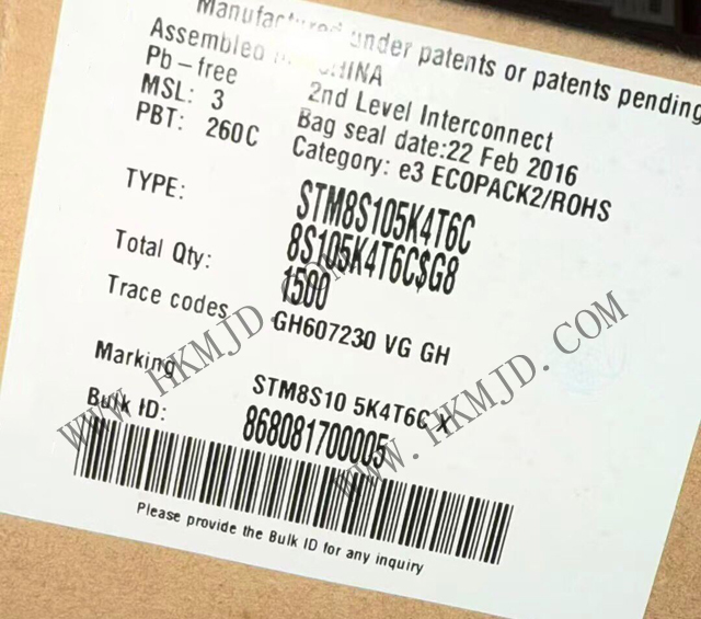 ST STM8S105K4T6C Mainstream 8-Bit 16MHz MCU With 16 Kbytes Flash And Integrated EEPROM
