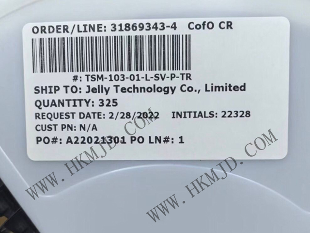Mingjiada Supply: Samtec Connector TSM-103-01-L-SV-P-TR, High-Performance Pin Socket Connector