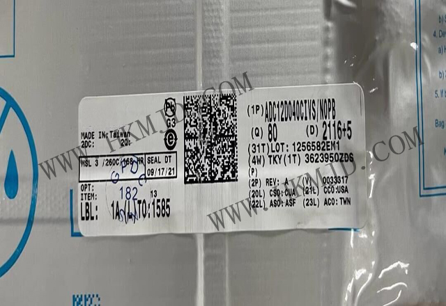 TI ADC12D040CIVS Dual-Channel 12-Bit 40MSPS 600mW ADC With Internal/External Reference