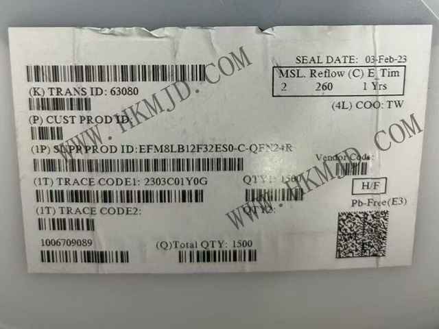 In stock: Silicon Labs EFM8LB12F32ES0-C-QFN24R — High-performance 8-bit Microcontroller (MCU)