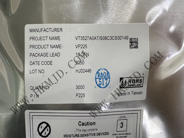 Original Stock Supply: VP225, a USB Type-C DisplayPort Controller (CC) Designed by VIA Labs