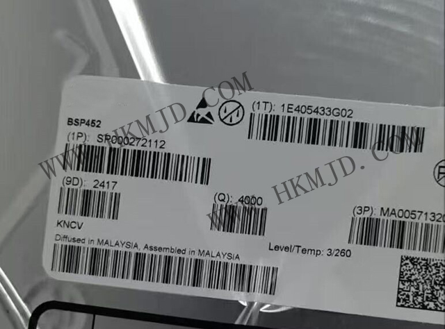 Infineon BSP452 Automotive Smart High Side Power Switch With Integrated Vertical Power FET